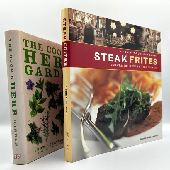 French Bistro Cookbook Lot 2 Steak Frites Herb Garden DK 2003 2010 Hardcover - Picture 2 of 10